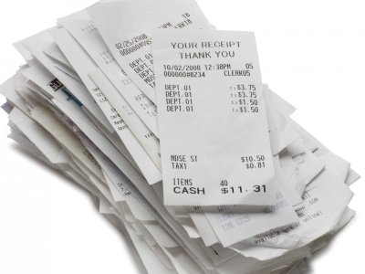 Чек на прозрачном фоне