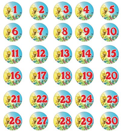 Номерки на шкафчики в детском саду