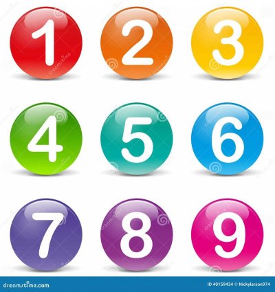 Разноцветные цифры для детей