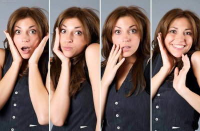 Девушка мимика