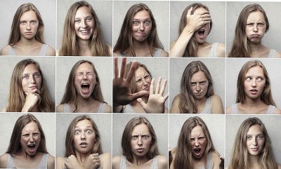 Девушка разные эмоции