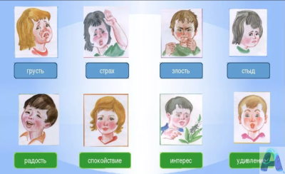 Эмоции кв картинках для детей