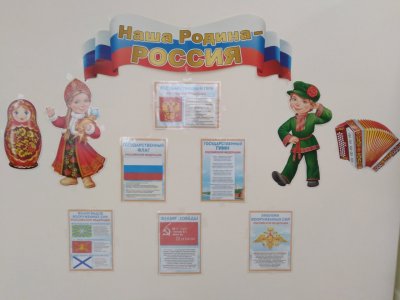 Стенд Россия Родина моя в школе