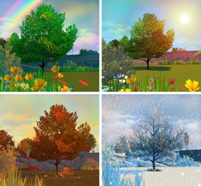 Времена года иллюстрации