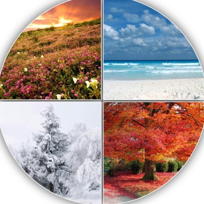 Пейзаж в Разное время года