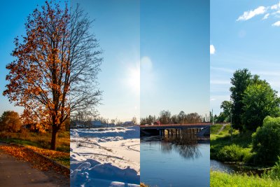 Пейзаж в Разное время года