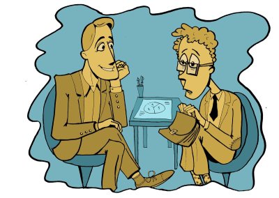 Разговор карикатура