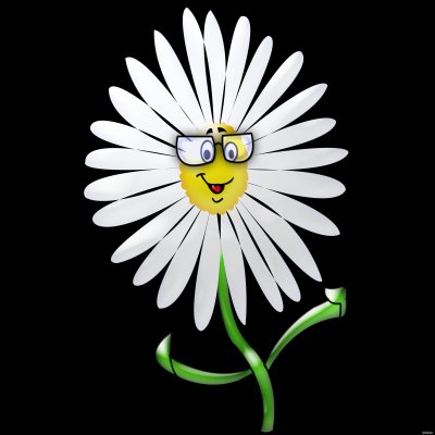 Ромашка улыбается