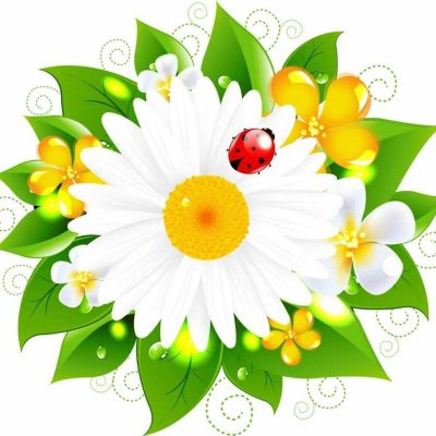 Ромашки мультяшные