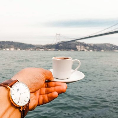 Доброе утро море пляж кофе