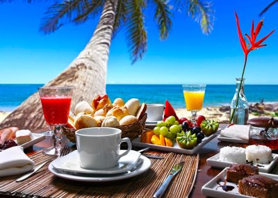 Утро море завтрак