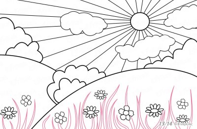 Раскраска природа