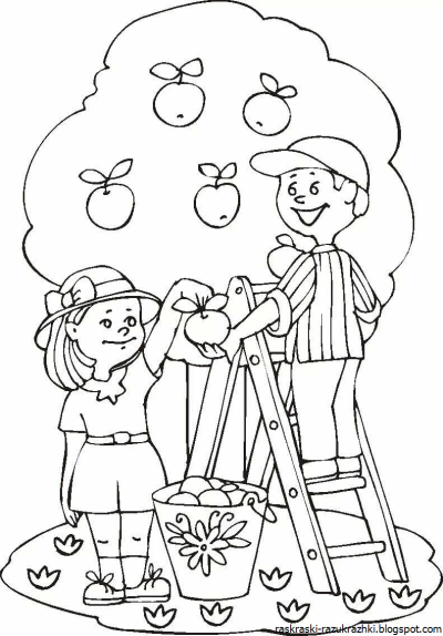 Раскраска лето для дошкольников