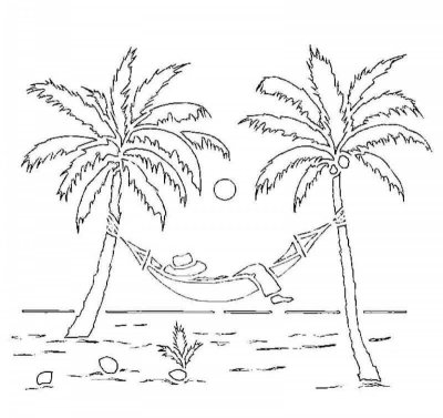 В море. Раскраска