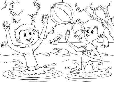 Раскраска. Лето