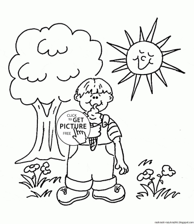 Летние раскраски для детей