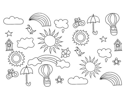 Раскраска явления природы для детей