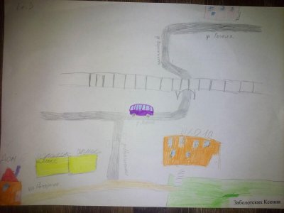 Рисуем дорогу от дома до школы