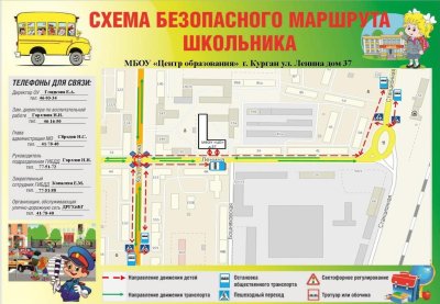 Схема безопасного движения школа дом школа