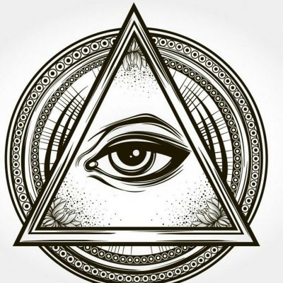 Масонская пирамида с глазом вектор