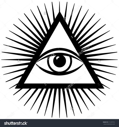 Масонская пирамида с глазом вектор