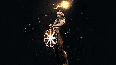 Коловрат на черном фоне