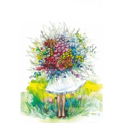 Открытка на др акварелью