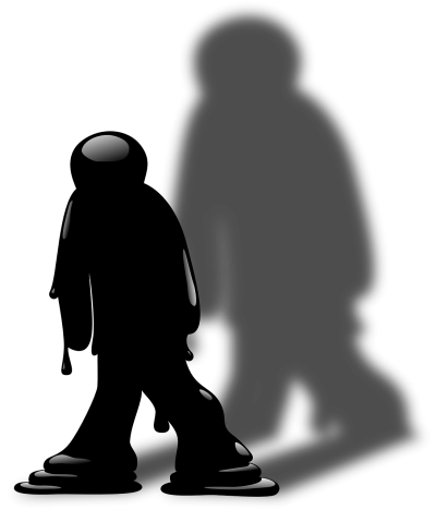 Тень на прозрачном фоне