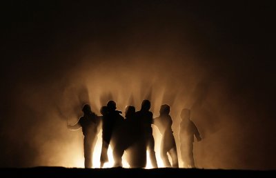 Толпа людей тени