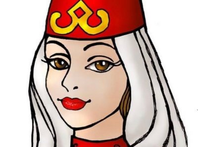 Девушка осетинка рисунок