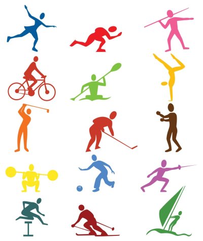 Силуэты детей спортсменов