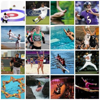 Коллаж из видов спорта