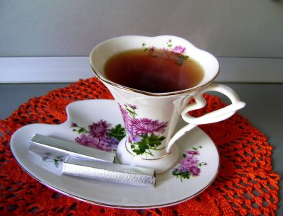 Красивая чашка с чаем