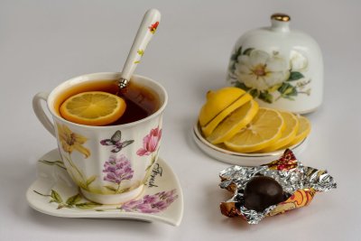 Красивая чашка с чаем