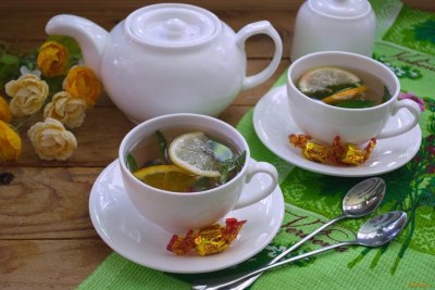 Чай с лимоном