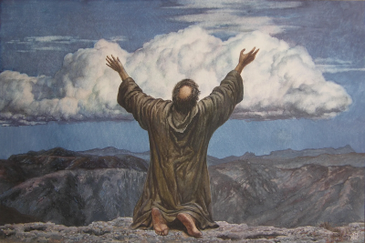 Люди молятся Христу