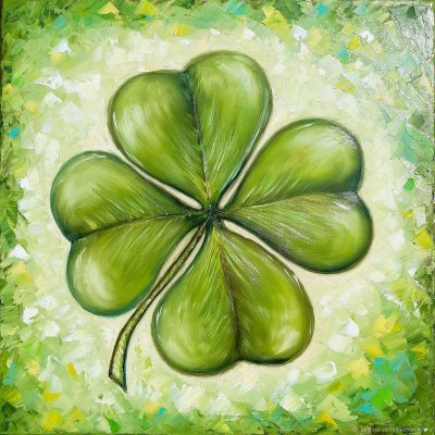 Четырёхлистный Клевер символ удачи