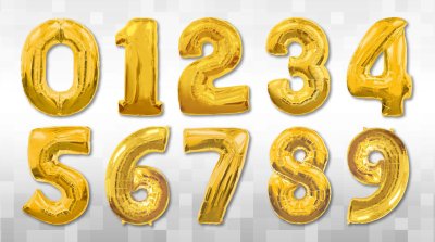 Красивые золотые цифры
