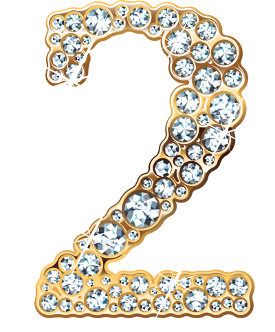 Красивые золотые цифры