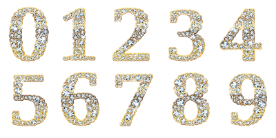 Красивые золотые цифры