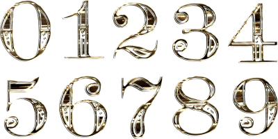 Цифры без фона