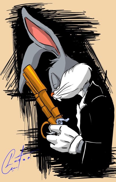 Багз Банни с пистолетом