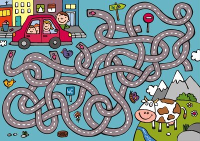 Лабиринты для детей цветные