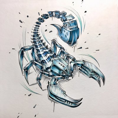 Скорпион тату эскиз