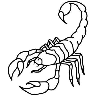 Скорпион карандашом