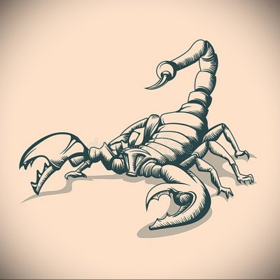 Скорпион тату эскиз