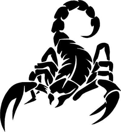 Черный Скорпион тату