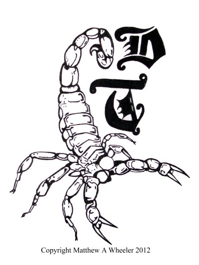 Скорпион карандашом