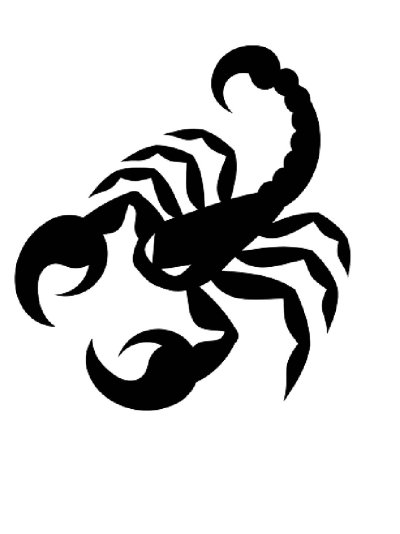Скорпион трафарет