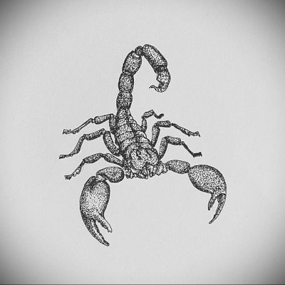 Тату Скорпион дотворк